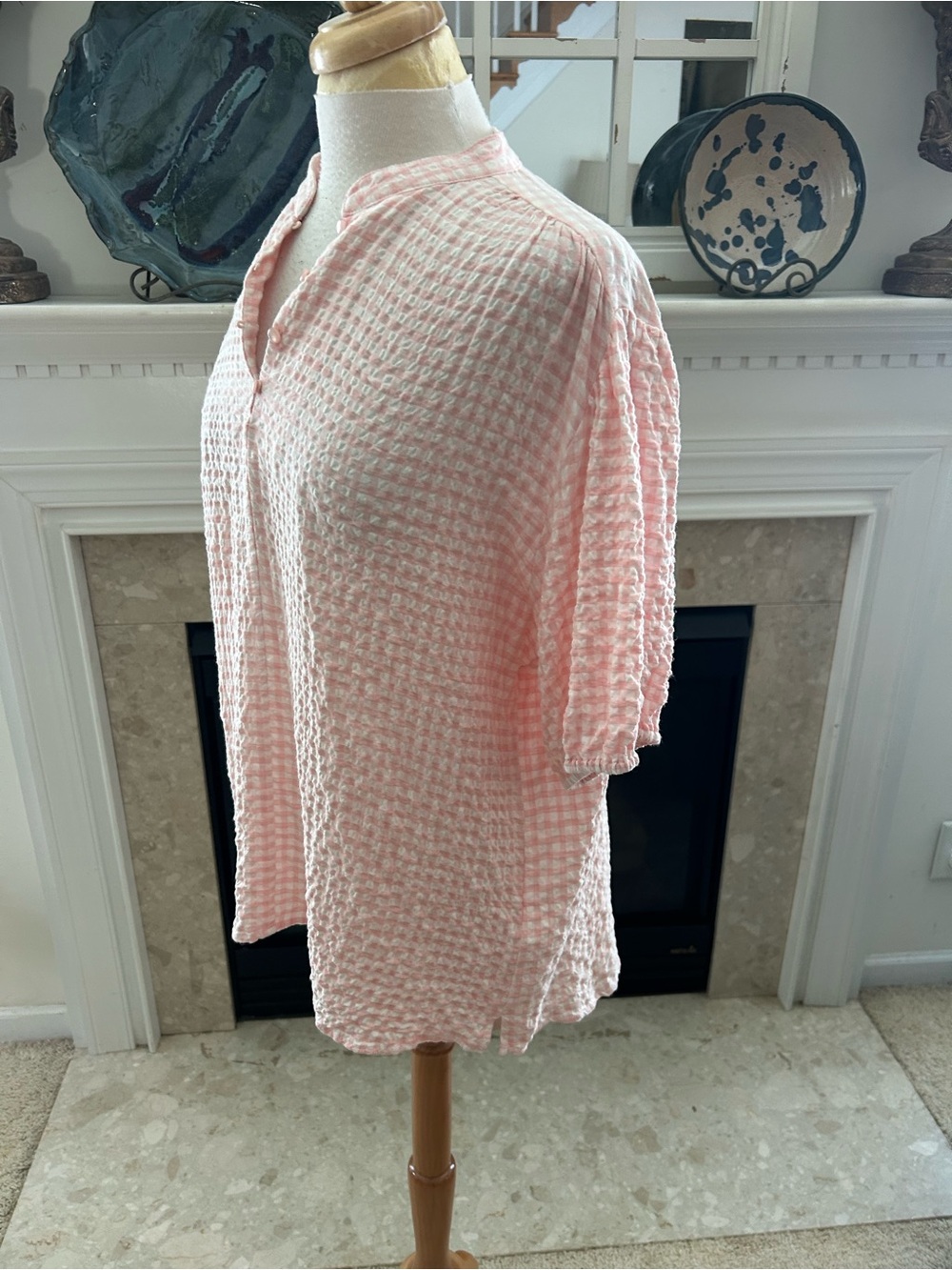 Things Between Pink Check Textured Top - Picture 4 of 7